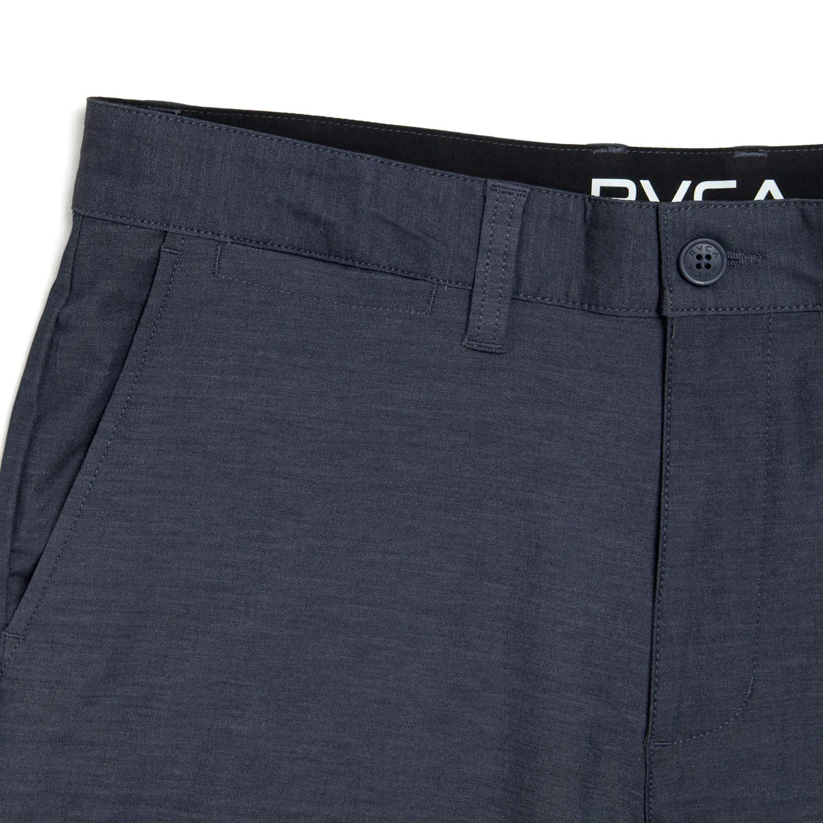 Stain Release Finish RVCA Back In Hybrid Shorts - Denim Heather