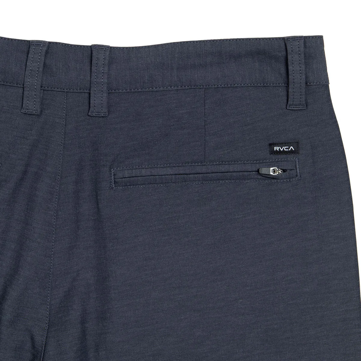 RVCA Back In Hybrid Shorts - Denim Heather Anti Odor Technology Tear Resistant Weave