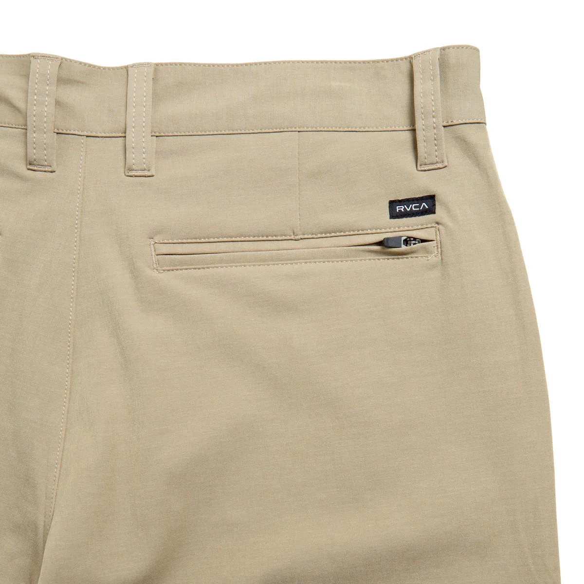 rooftop party look stretchy fabric RVCA Back In Hybrid Shorts - Khaki