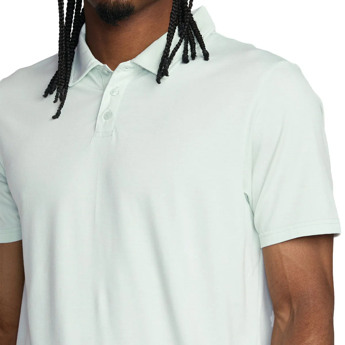 Vintage Wash Functional Wear RVCA Balance Polo Shirt - Green Tea