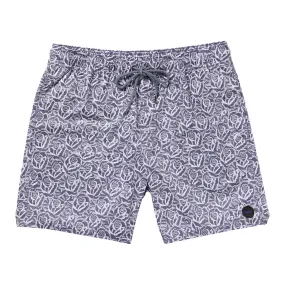 RVCA Barba Roses Elastic 17 Shorts - Light Blue City Look