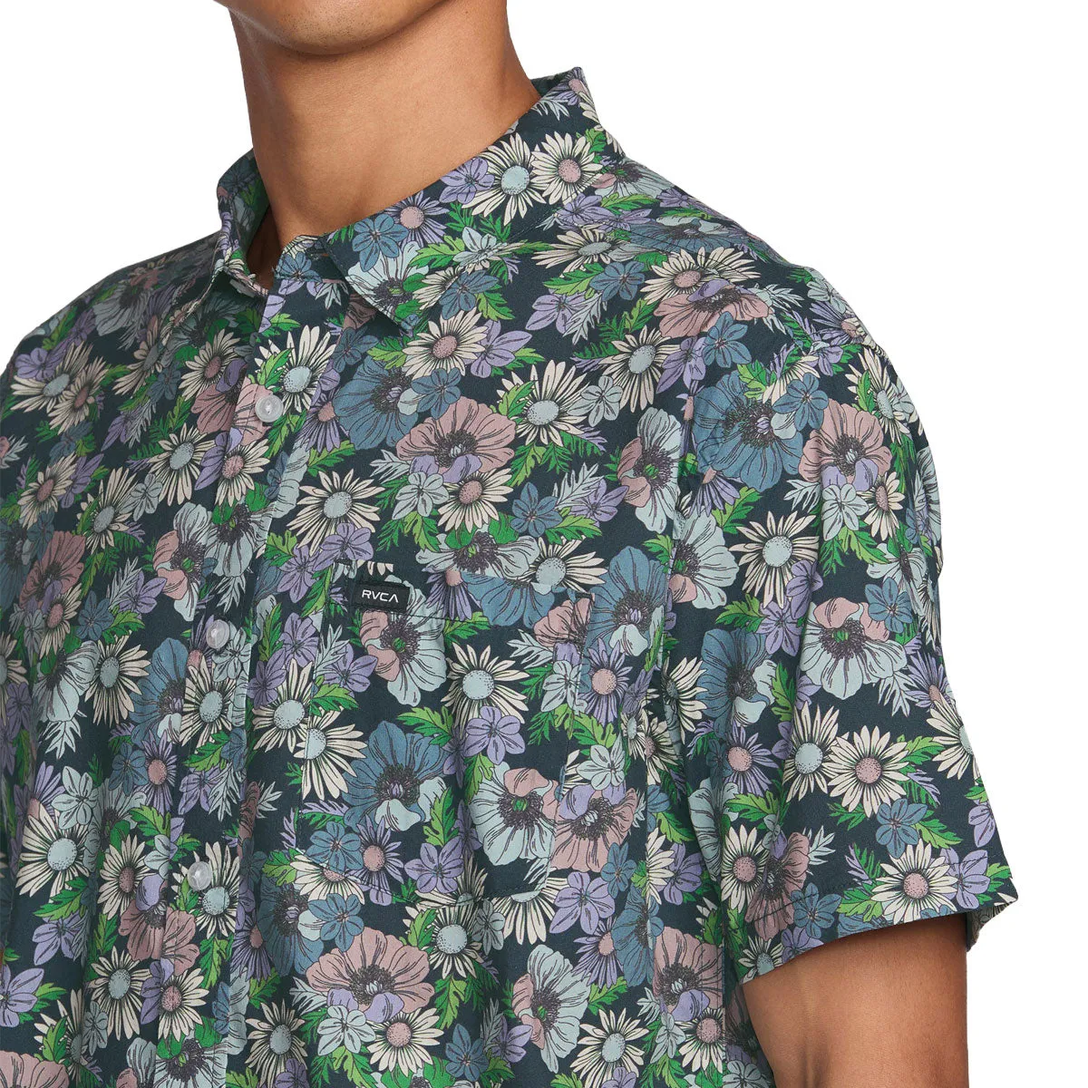 Versatile Piece RVCA Botanical Shirt - Garage Blue