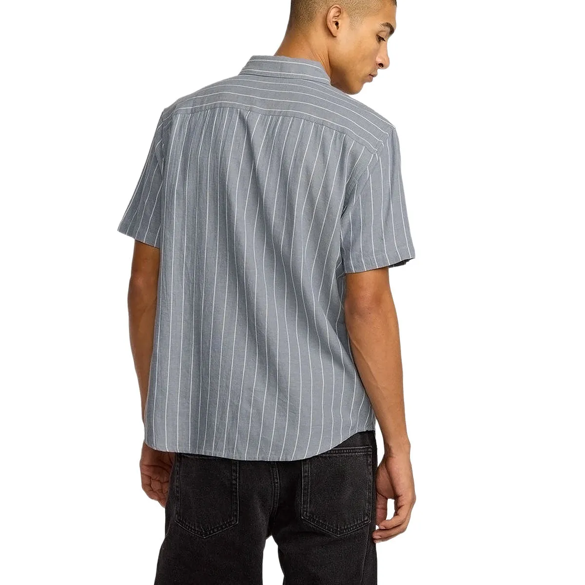 RVCA Dayshift Stripe II Shirt - New Chambray Business Meeting