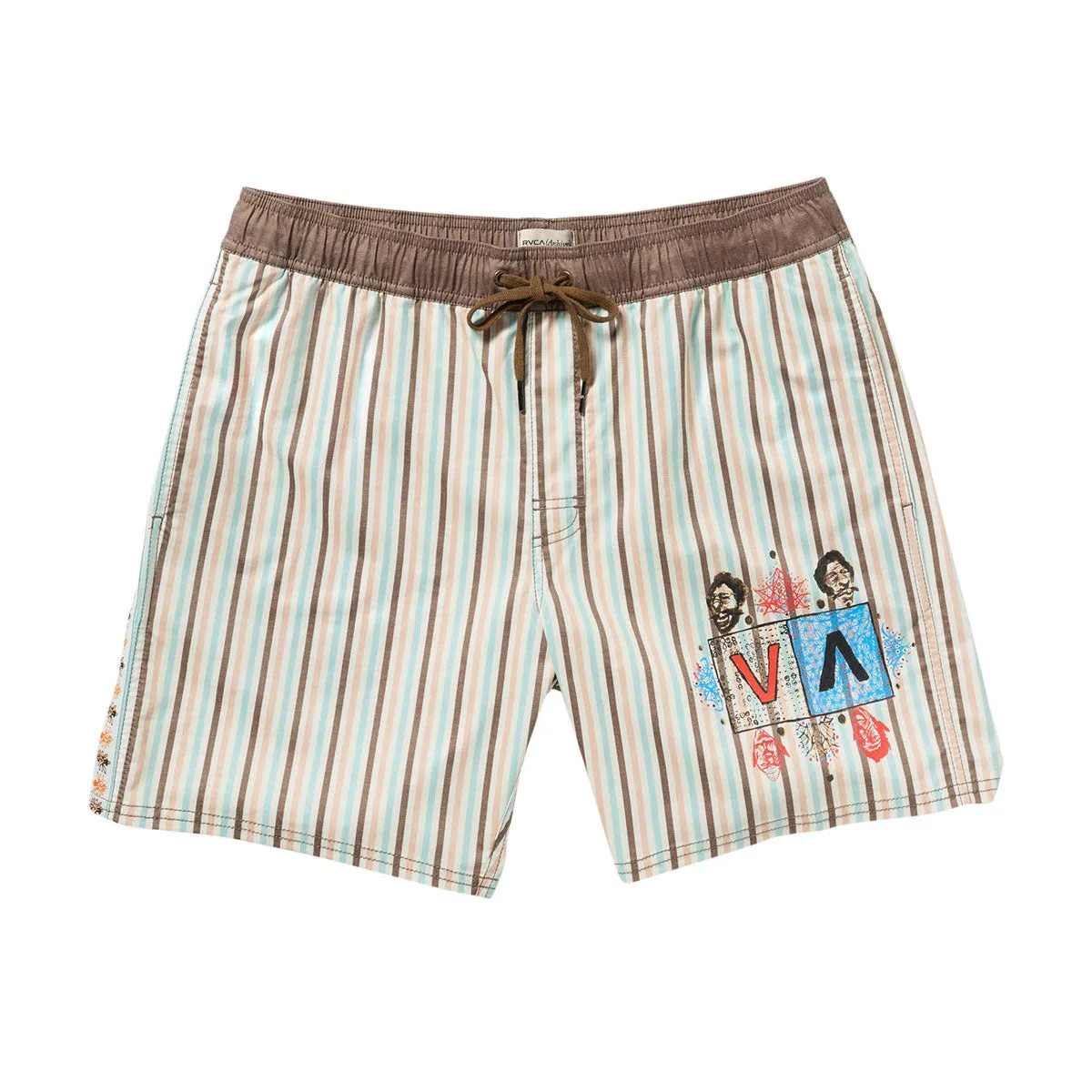 RVCA Jacobs Archive Strp Elastic 17 Boardshorts - Multi MachineWashableFabric