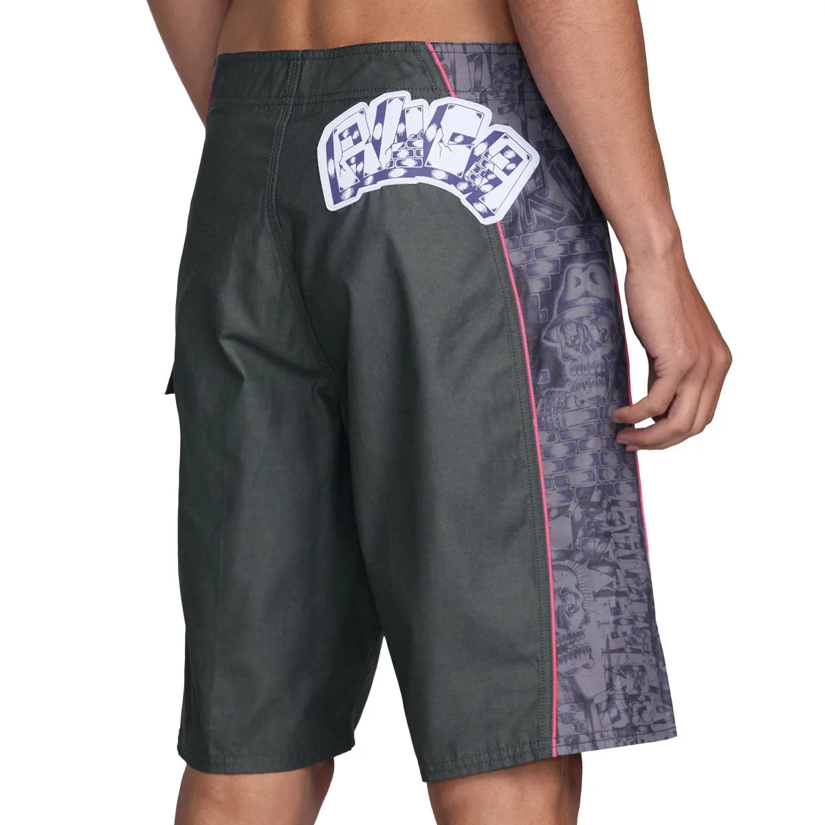 RVCA Jesse Barba 21 Boardshorts - Black Flat Lock Stitching