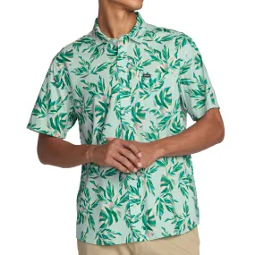 RVCA Morning Glory Shirt - Green Tea Tear Resistant Reinforcement
