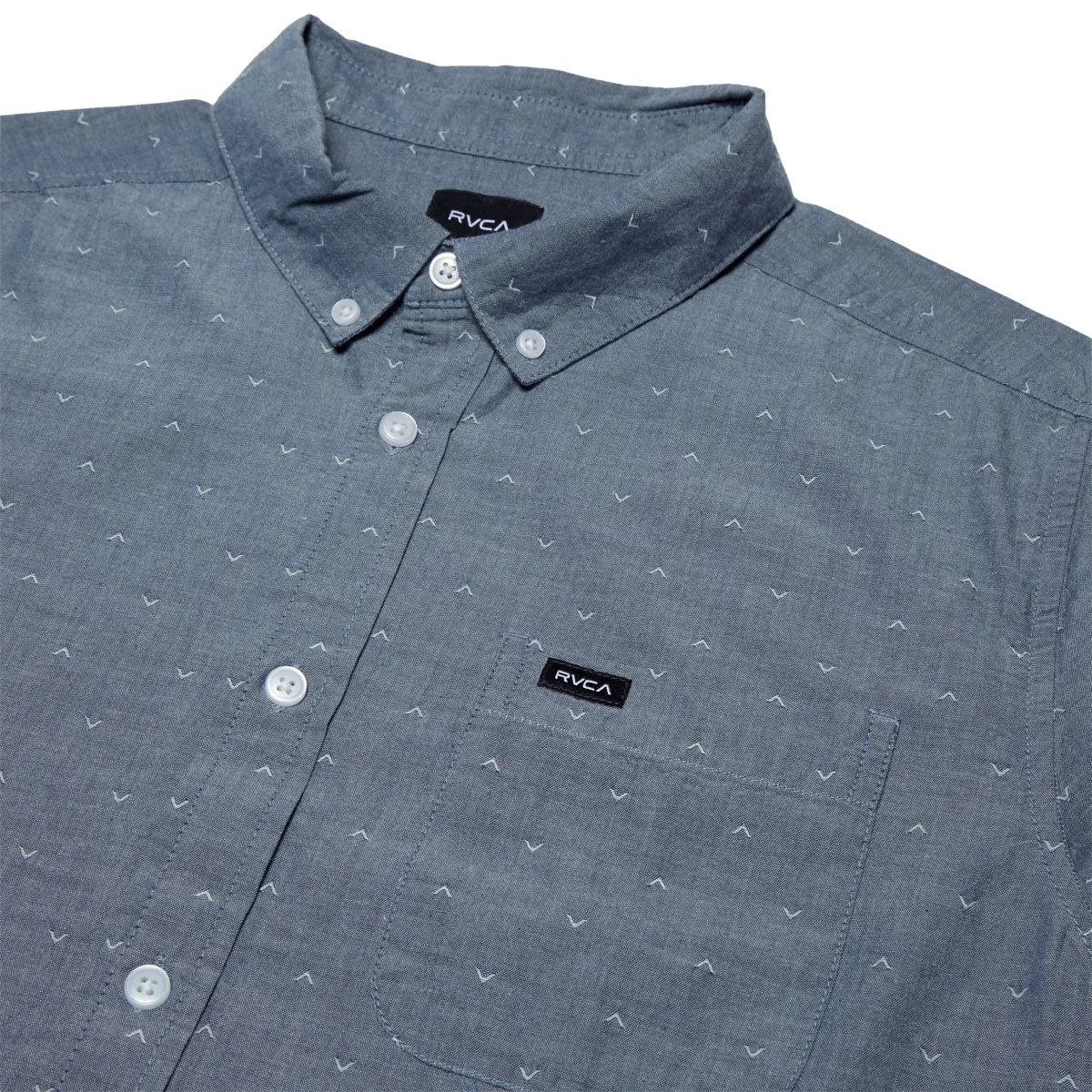 RVCA Thatll Do Dobby Shirt - Dark Denim Cooling Mesh Lining