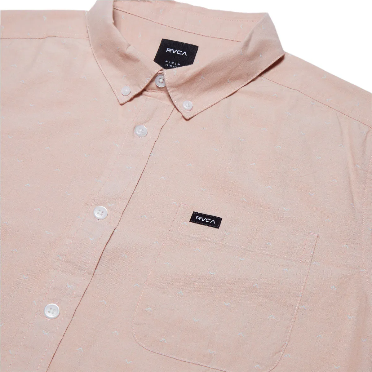 RVCA Thatll Do Dobby Shirt - Peach Tall friendly Durable Texture