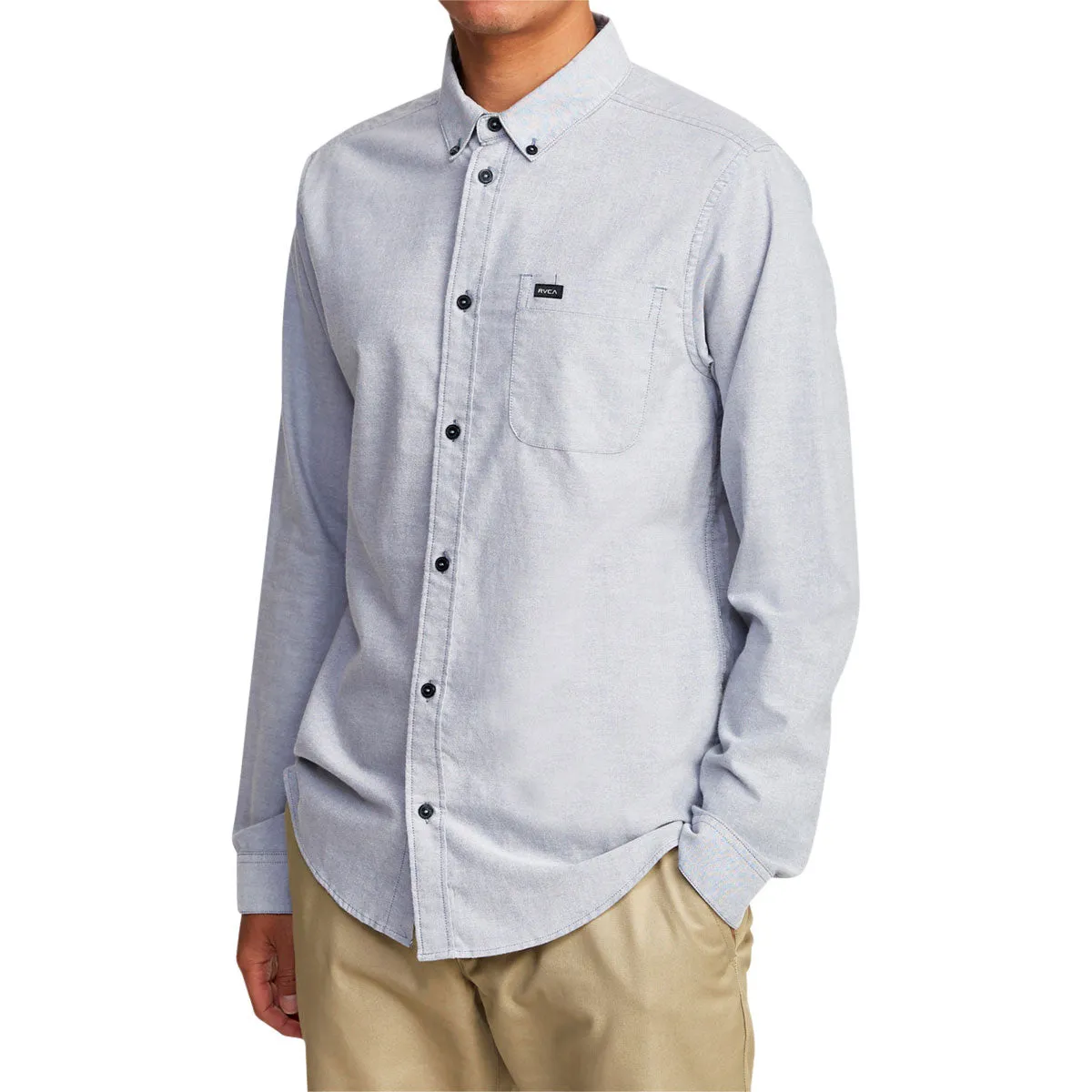 Water Repellent Finish RVCA That'll Do Stretch Long Sleeve Shirt - Pavement