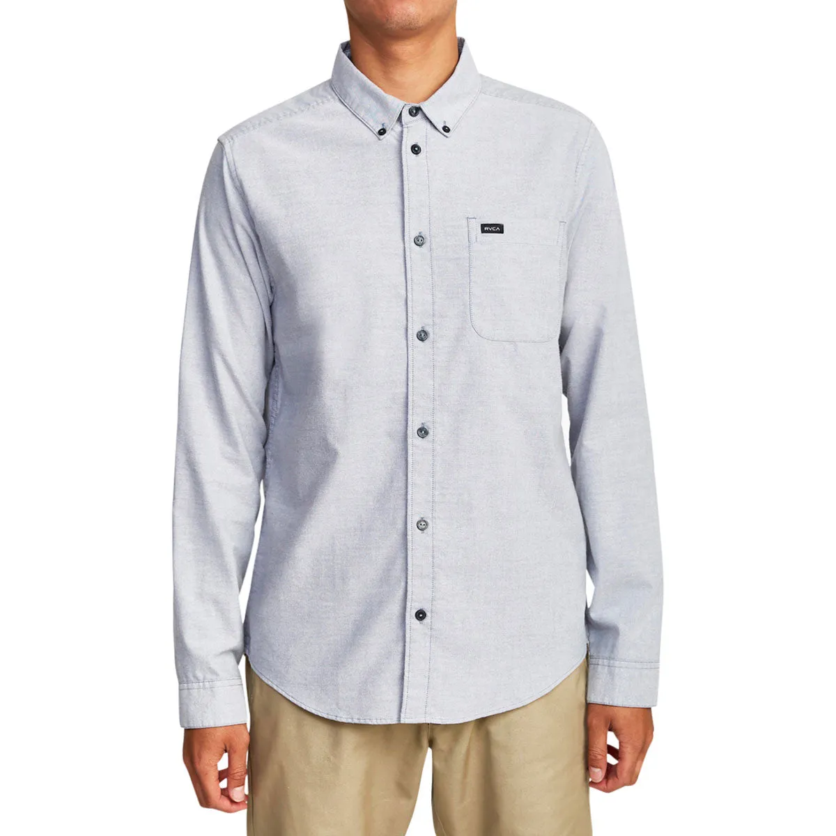 RVCA That'll Do Stretch Long Sleeve Shirt - Pavement Odor Resistant Adjustable Hem
