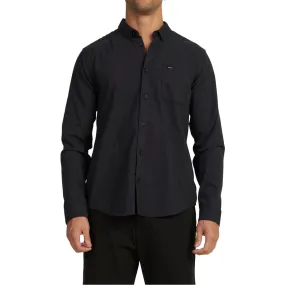 Ombre look RVCA Thatll Do Stretch Long Sleeve Woven Shirt - Black