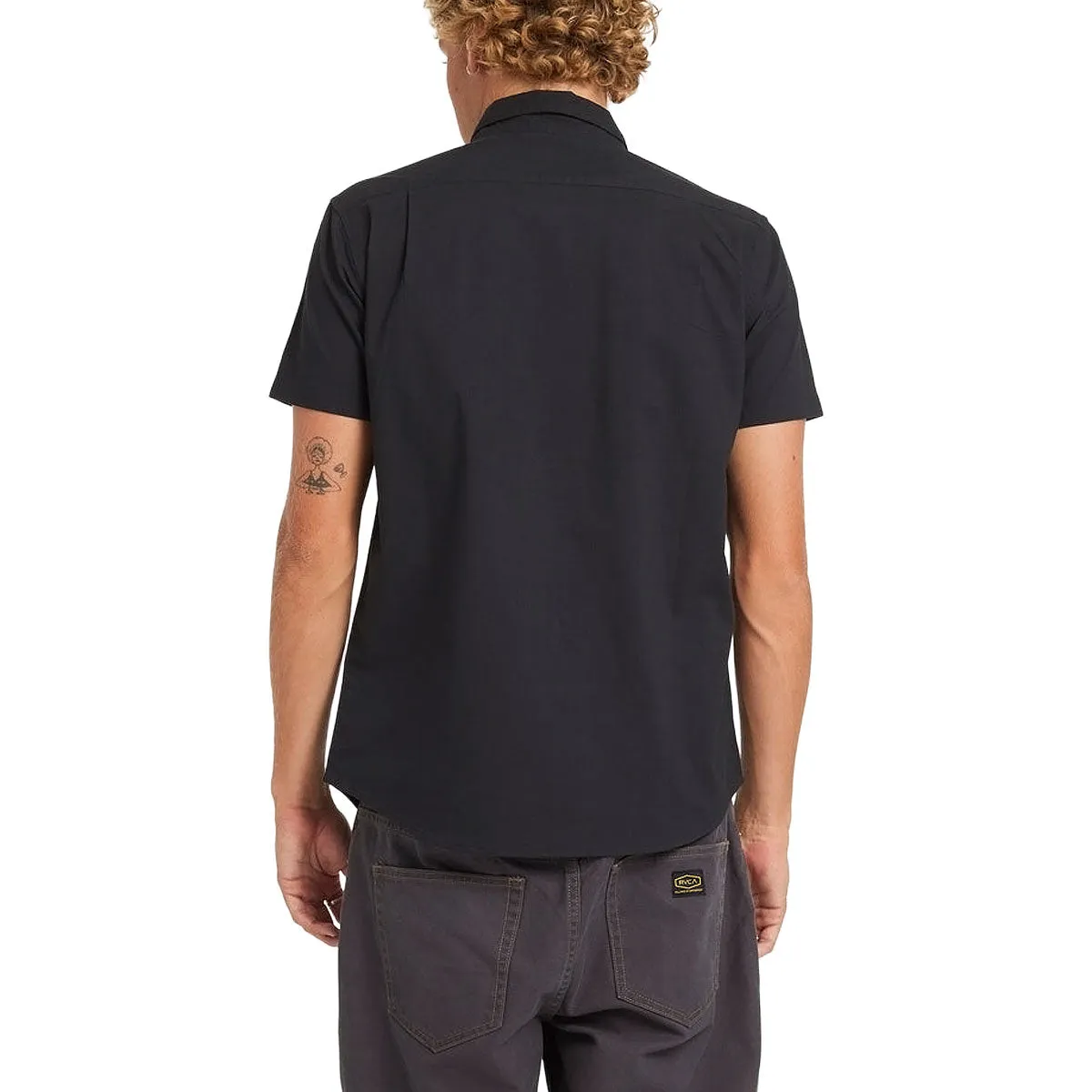 RVCA Thatll Do Stretch Shirt - Black 2025 Non Iron Material Edgy style