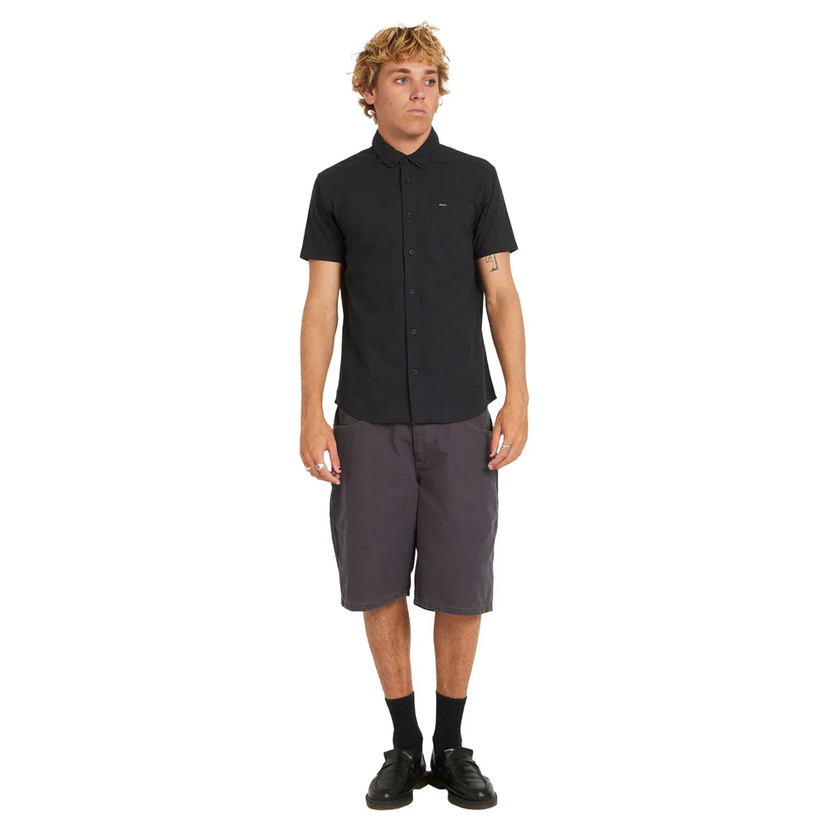RVCA Thatll Do Stretch Shirt - Black 2025 Versatile Layering Piece