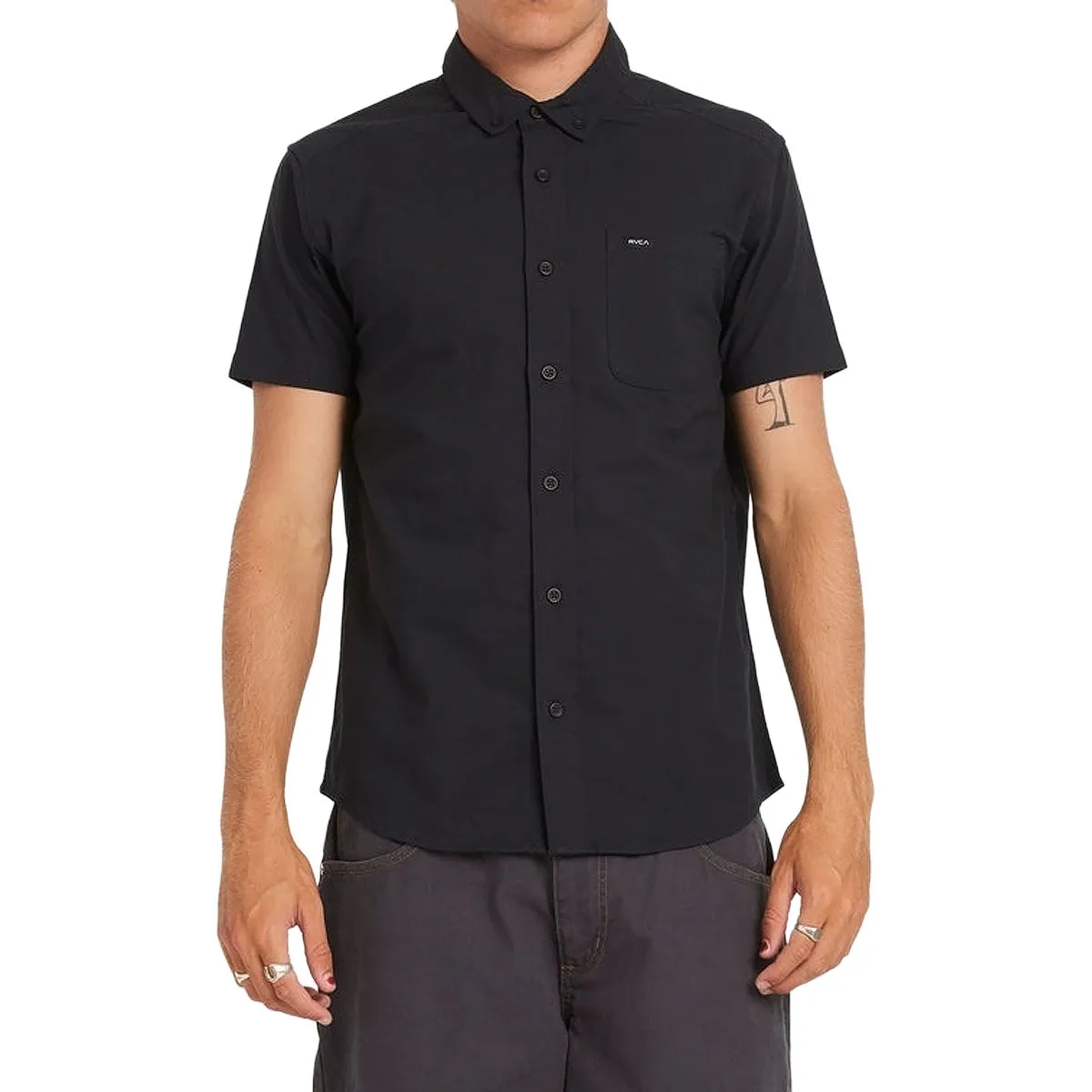 RVCA Thatll Do Stretch Shirt - Black 2025 Casual Elegance Bold Graphics
