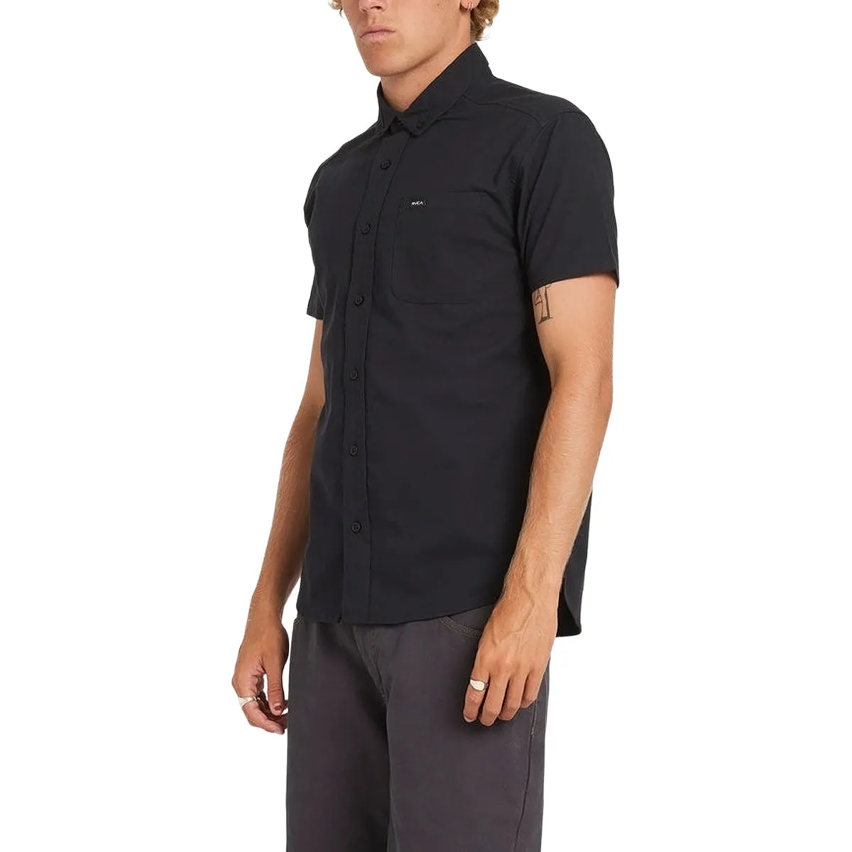 RVCA Thatll Do Stretch Shirt - Black 2025 Polished Style Urban Trend