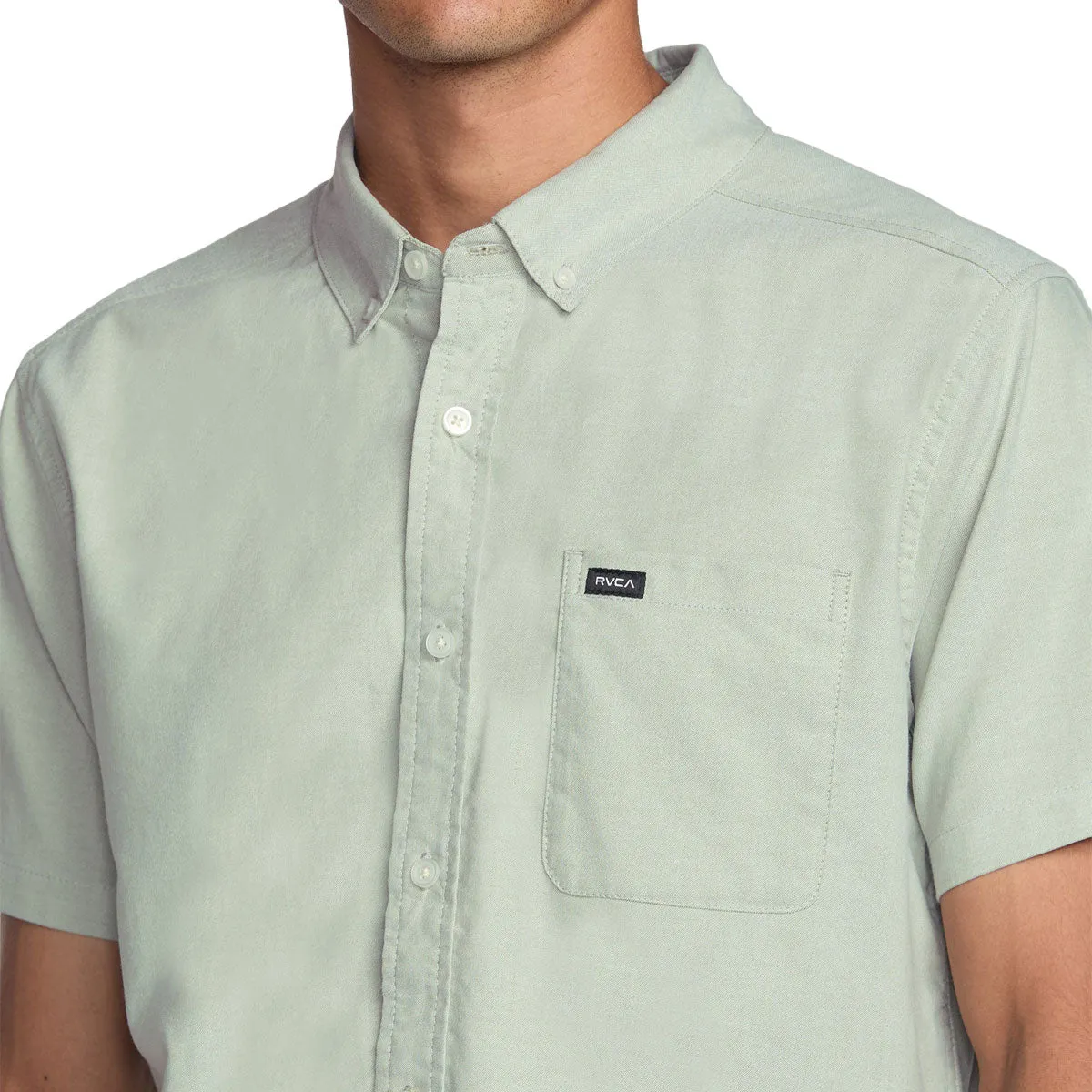 RVCA Thatll Do Stretch Shirt - Ranger Green Non Restrictive Armhole