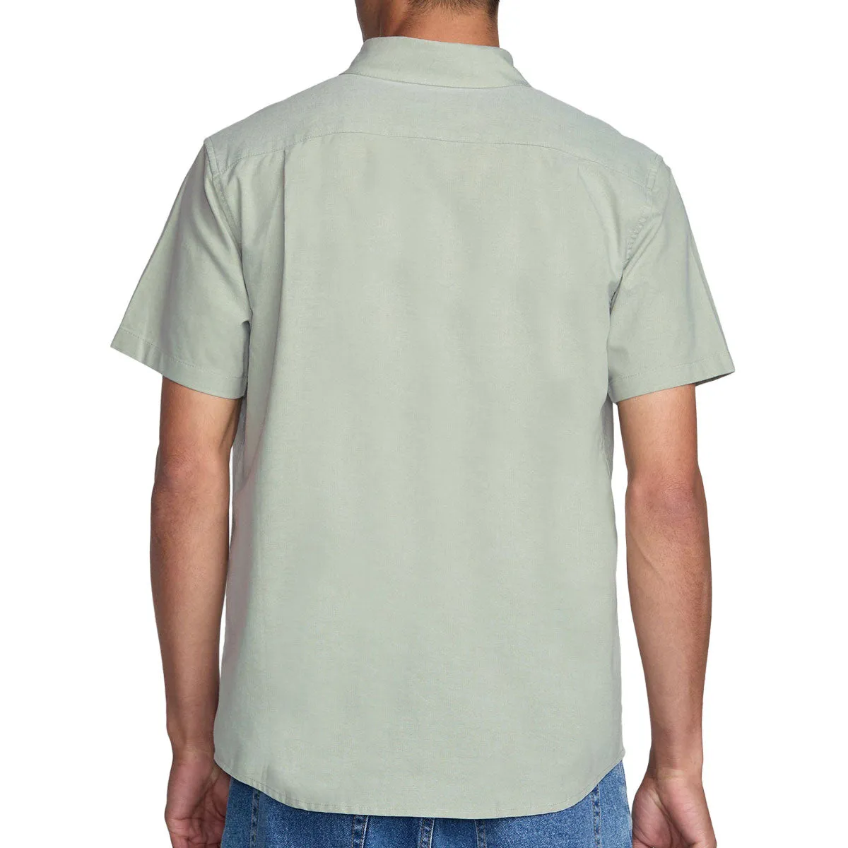 RVCA Thatll Do Stretch Shirt - Ranger Green Gym Appropriate Easy Care Material