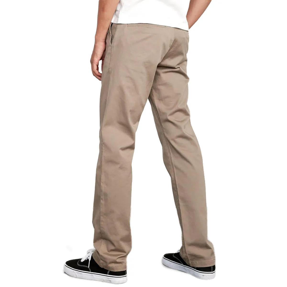 RVCA The Weekend Stretch Pants - Dark Khaki 2 Tapered leg