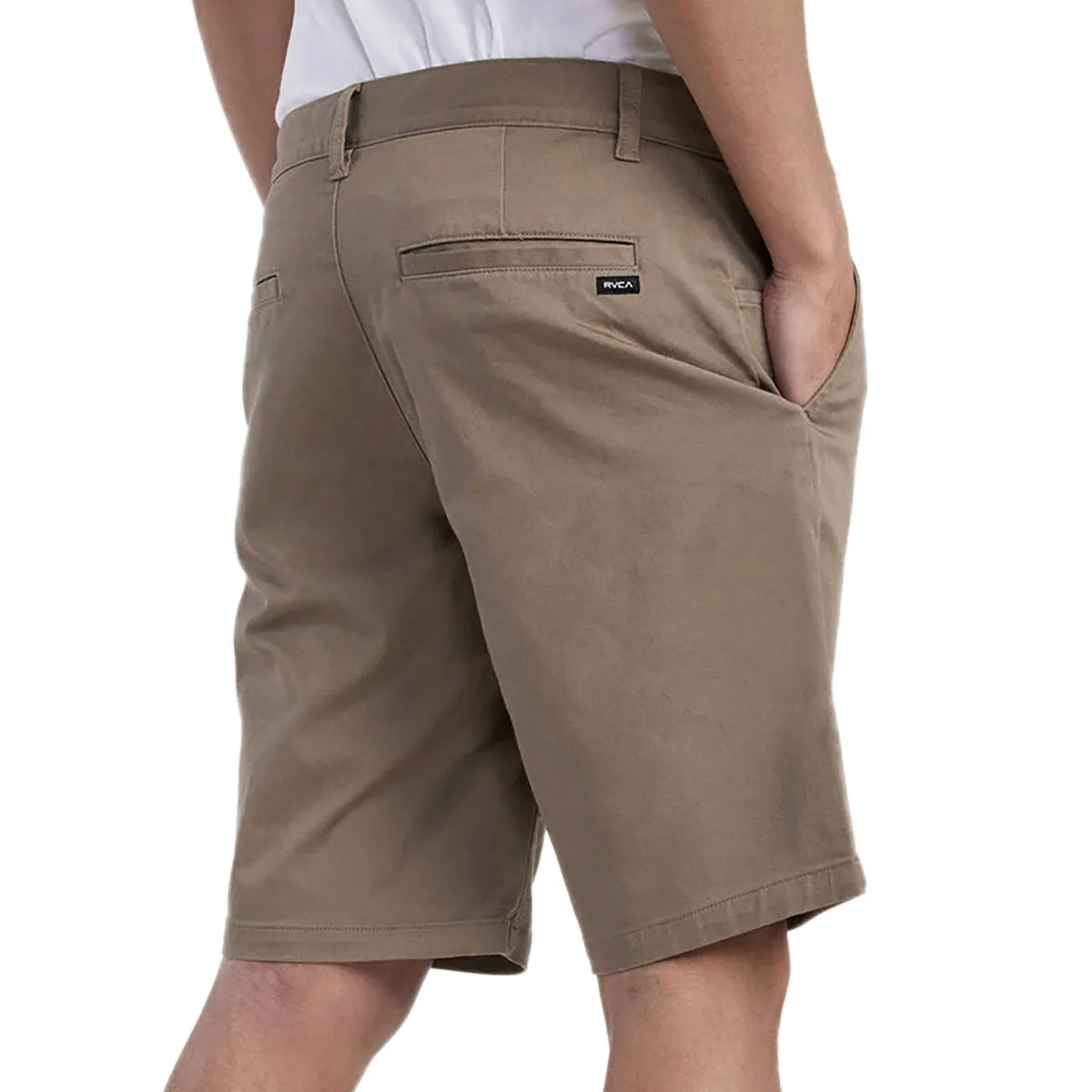 No Ride Up Silicone Grip Anti Odor Treatment RVCA Weekend Stretch Shorts - New Dark Khaki