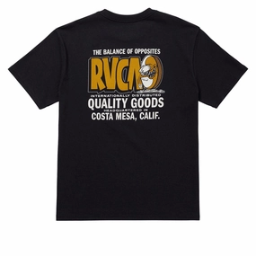 High Quality Printing Modern Comfort Style RVCA Balance Fink T-Shirt - Black