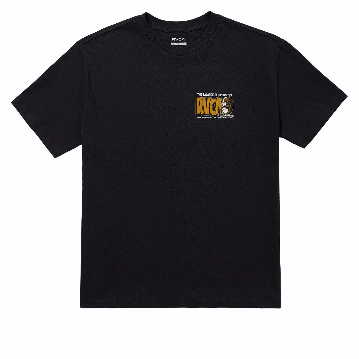 Chill Comfort Look Abrasion Resistant Fabric RVCA Balance Fink T-Shirt - Black