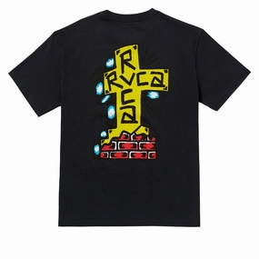 Animal print wildness Soft Touch Fit RVCA Barbacross T-Shirt - Black