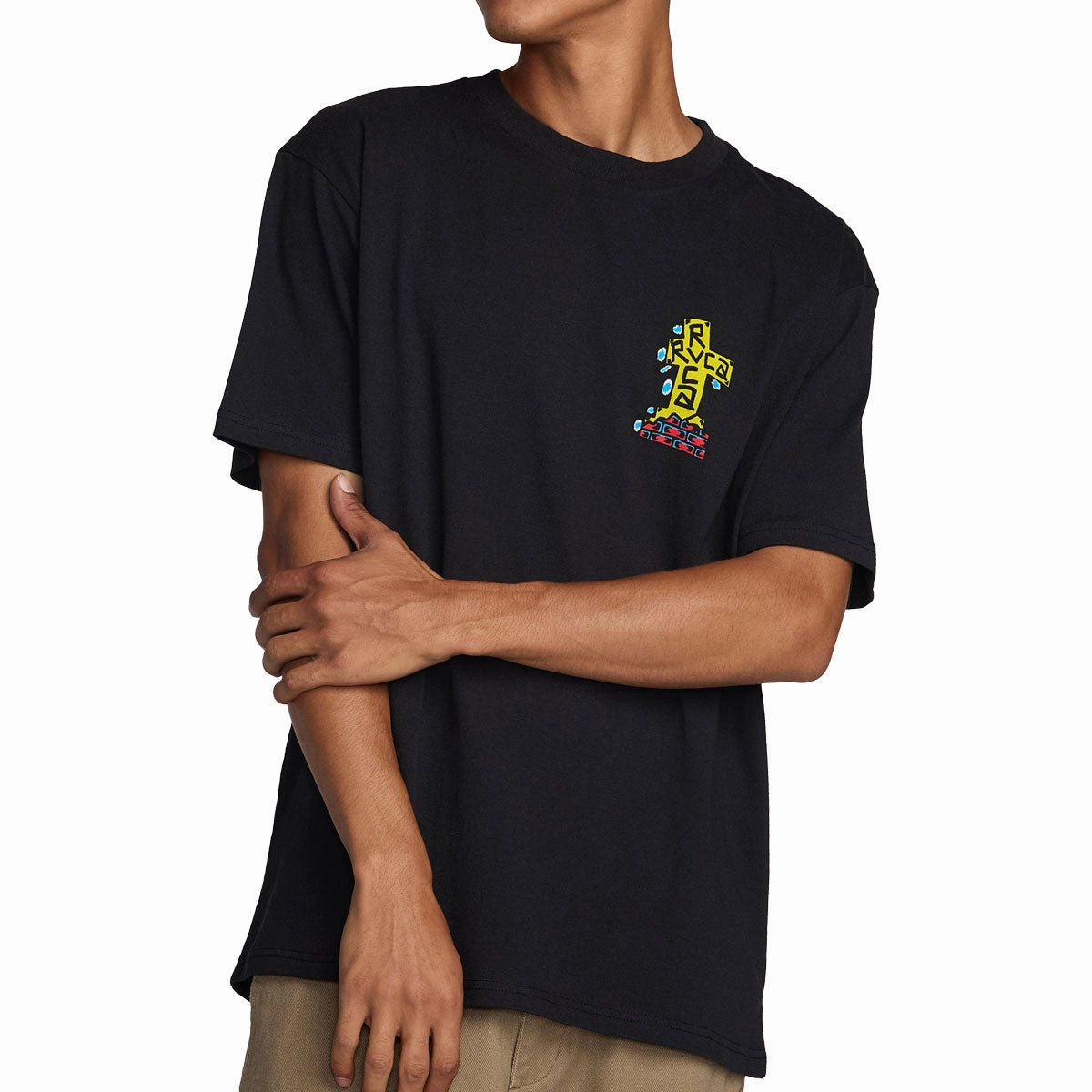 RVCA Barbacross T-Shirt - Black Modern Layer Functional Look