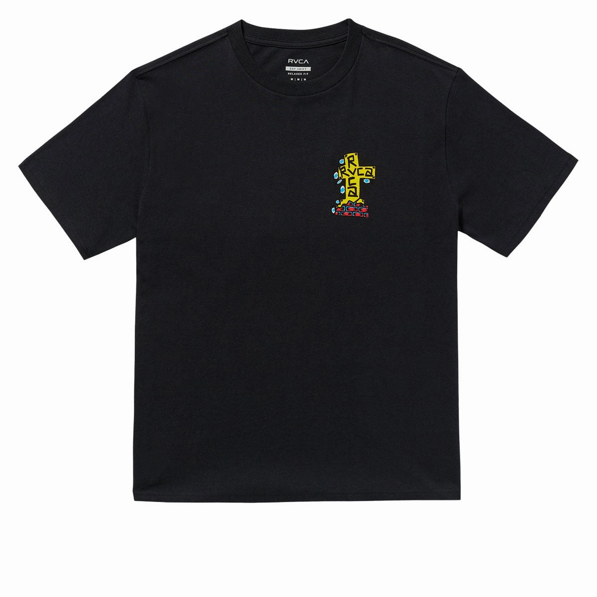 RVCA Barbacross T-Shirt - Black Daily Style Trend Adult Wear