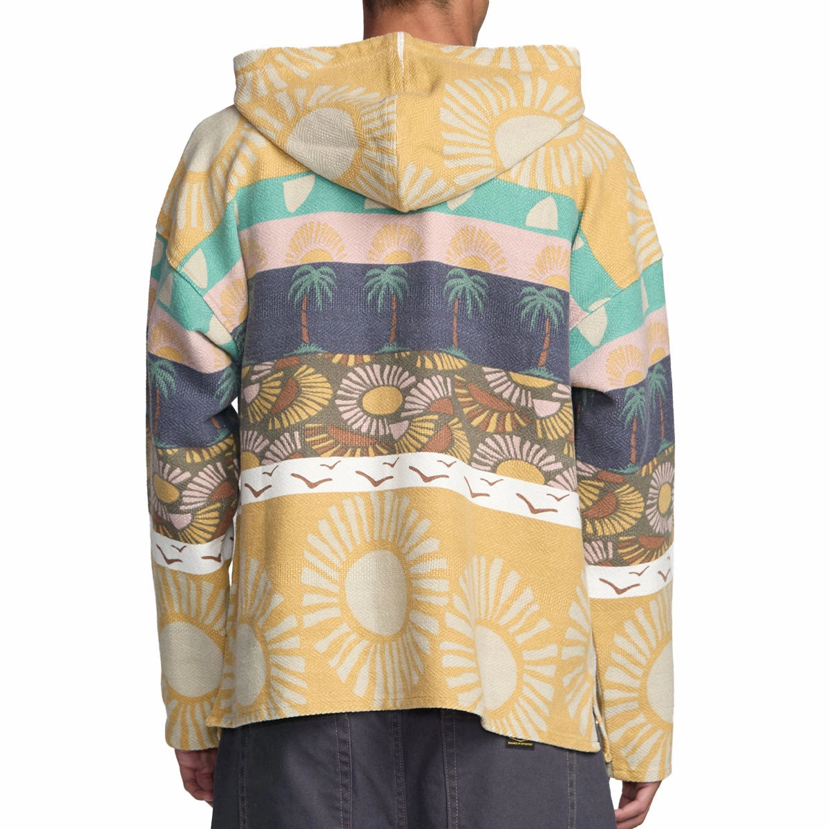 RVCA Exotica Poncho Hoodie - Multi Metallic look Heavyweight Option