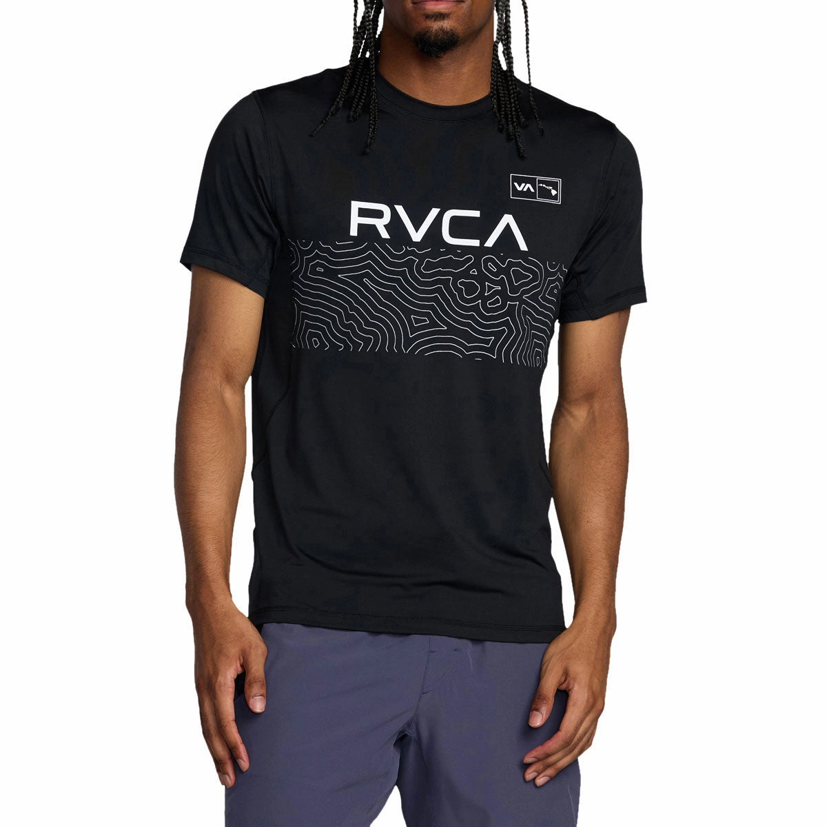 RVCA Hawaii Sport Vent Sleeve T-Shirt - Black 2 Layering Comfort Wear