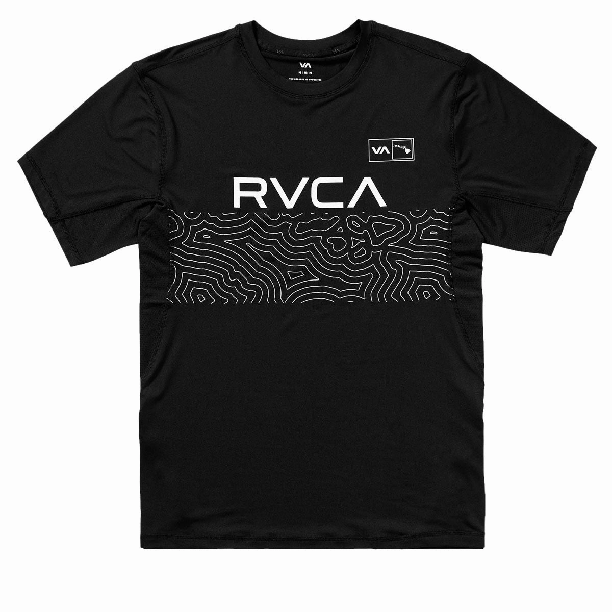 RVCA Hawaii Sport Vent Sleeve T-Shirt - Black 2 V-Neck Formal Elegance
