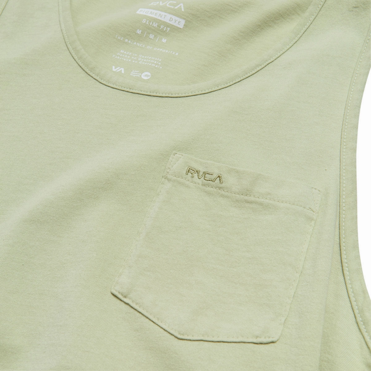 inadequate Odor Resistant RVCA Ptc Pigment Tank Top - Light Olive