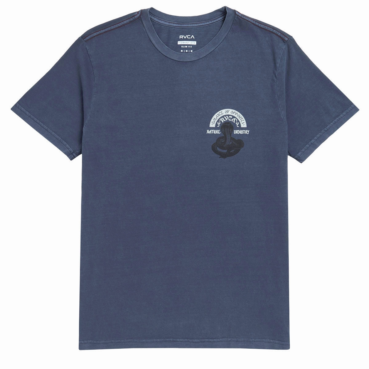 Cool and Relaxed Business Meeting RVCA Snake Charmer T-Shirt - Moody Blue