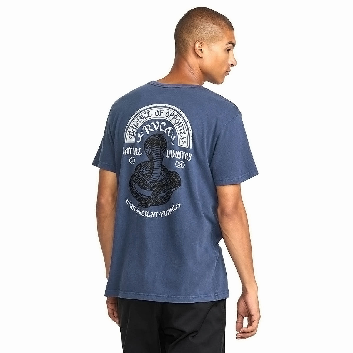 Casual and cool Feminine Touch RVCA Snake Charmer T-Shirt - Moody Blue