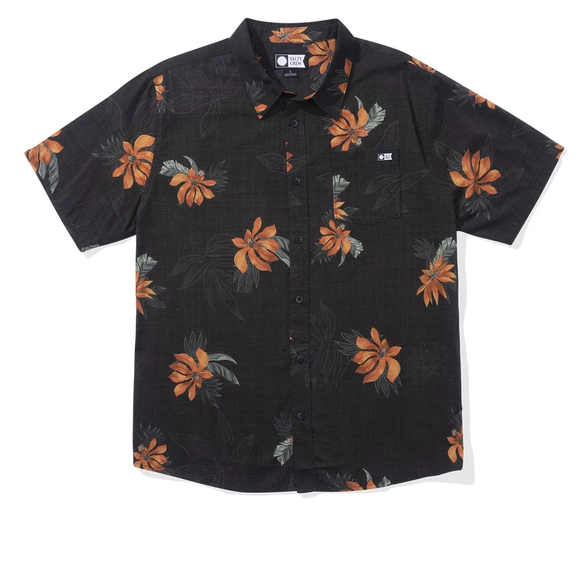 Sporty Look Comfortable Wear Salty Crew Bloomin Shirt - Black