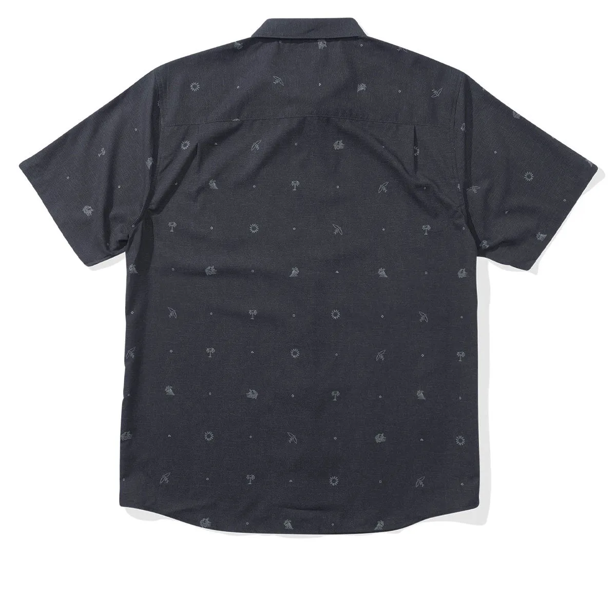Distressed finish Salty Crew Micro Vibes Tech Woven Shirt - Coal