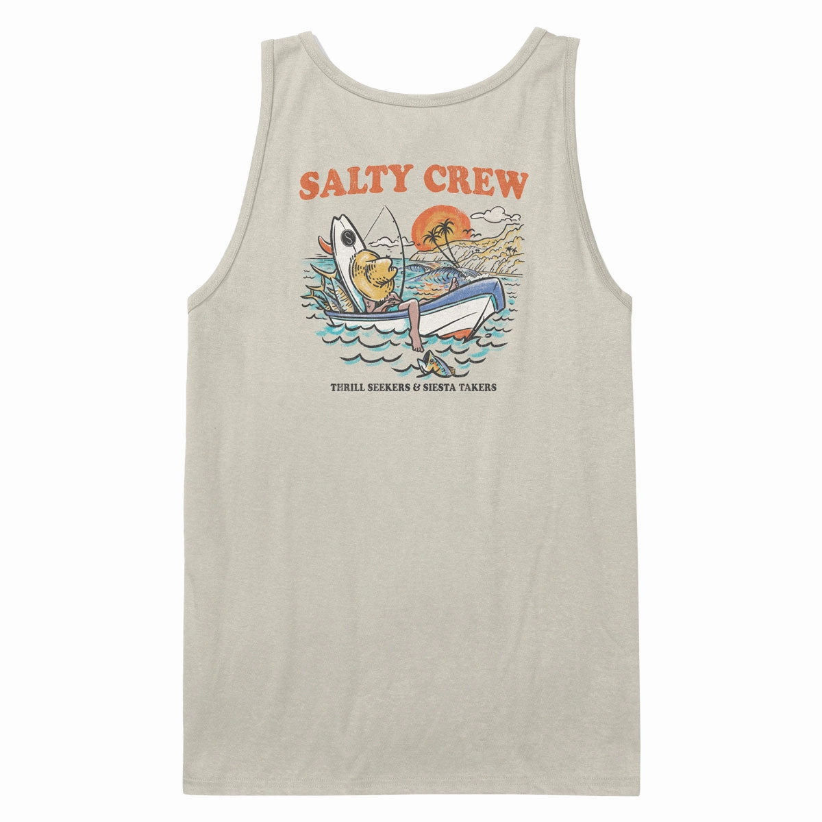 certainty Salty Crew Down Time Tank Top - Bone