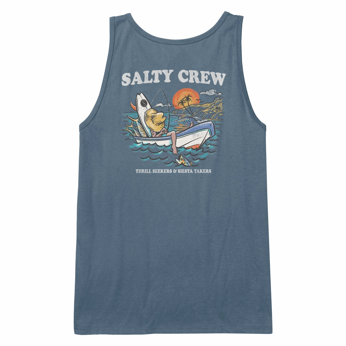 great for beach days Salty Crew Down Time Tank Top - Slate