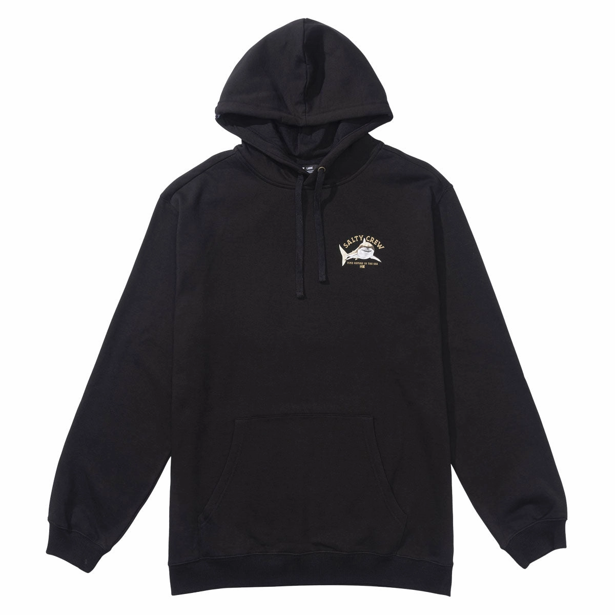 Salty Crew Lurking Fleece Hoodie - Black Seamless Side Panels sophisticated appearance