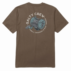 Salty Crew Reel Good T-Shirt - Teak Low Profile Silhouette Ultimate Wear