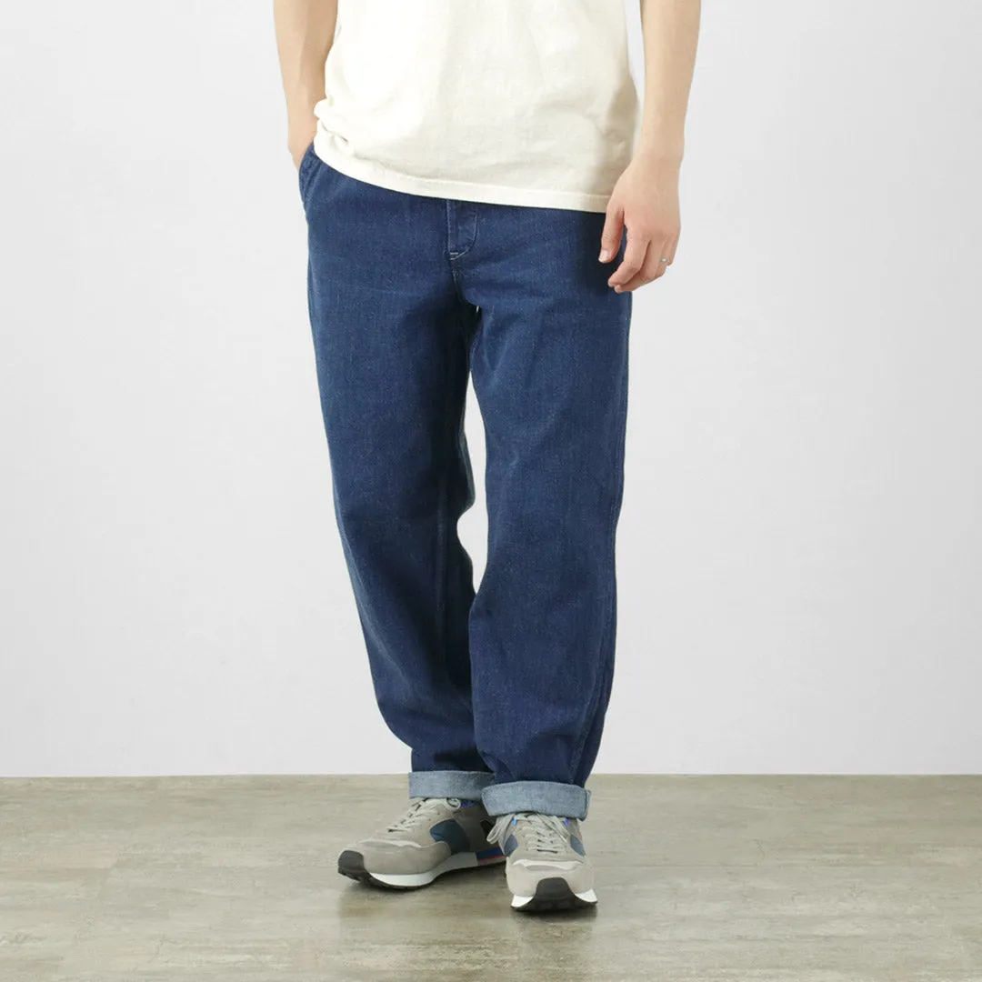 High Durability FOB FACTORY / F0511 WW2 Denim Deck Pants Used-finish