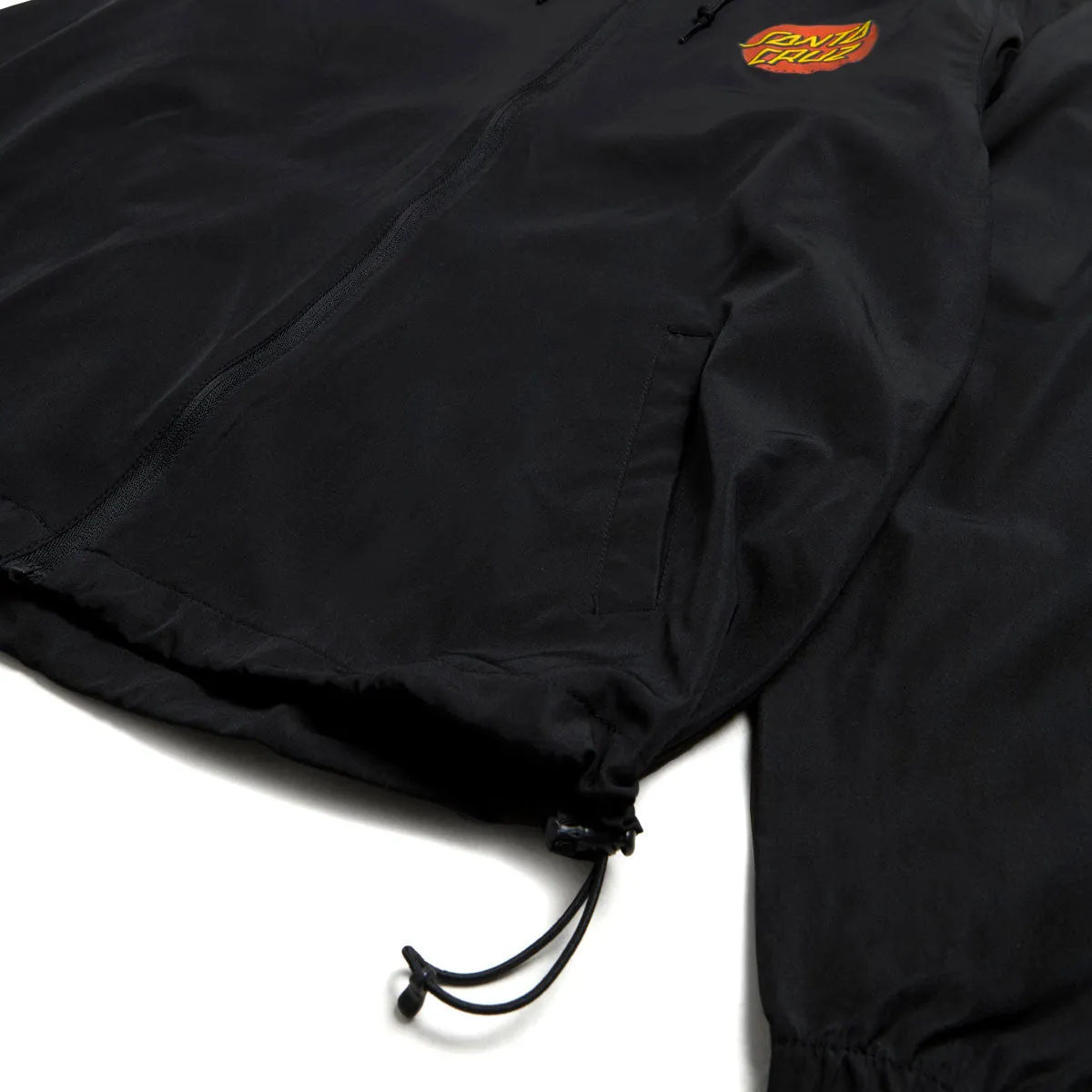 Sealed Seam Construction Santa Cruz Cruz Windbreaker Jacket - Black