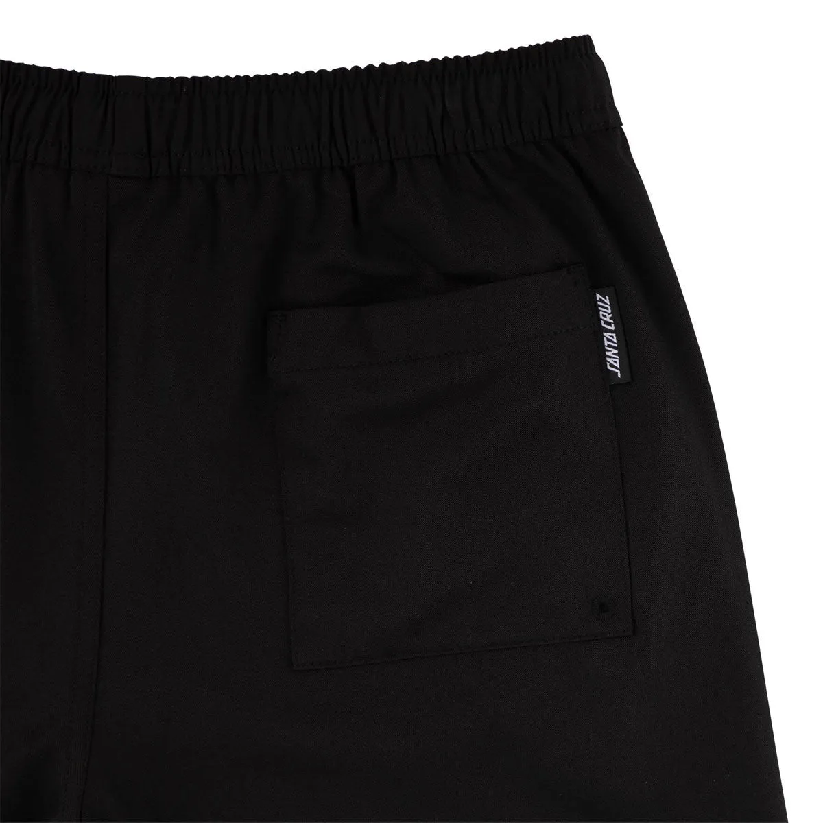 Santa Cruz Dot Pull On Boardshorts - Black Corduroy texture Relaxed Design Wear