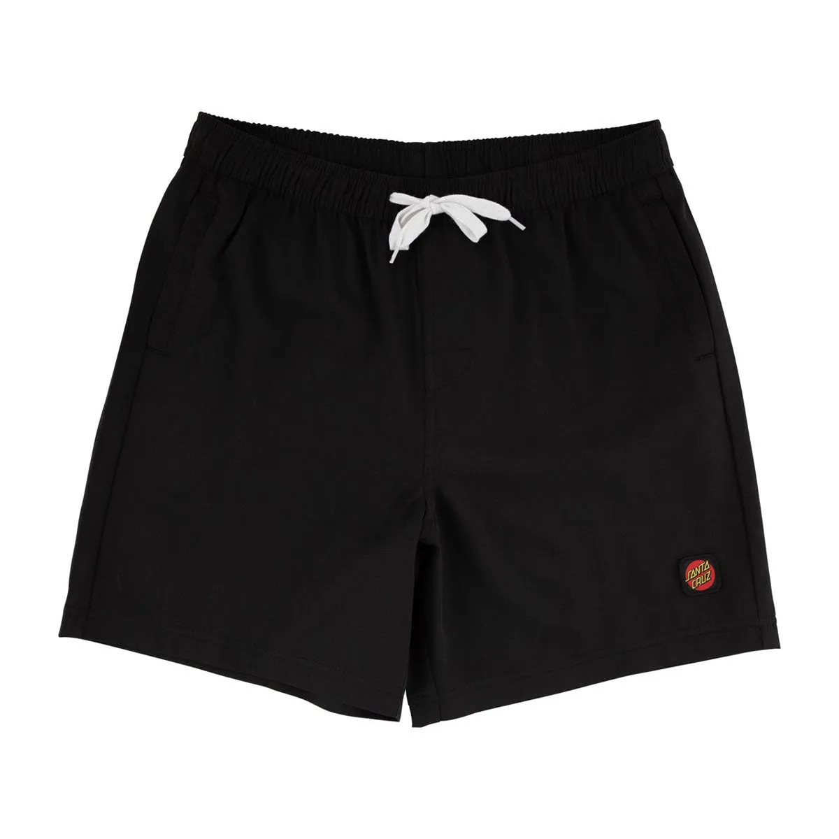 Santa Cruz Dot Pull On Boardshorts - Black RecyclablePackaging Classic Fit