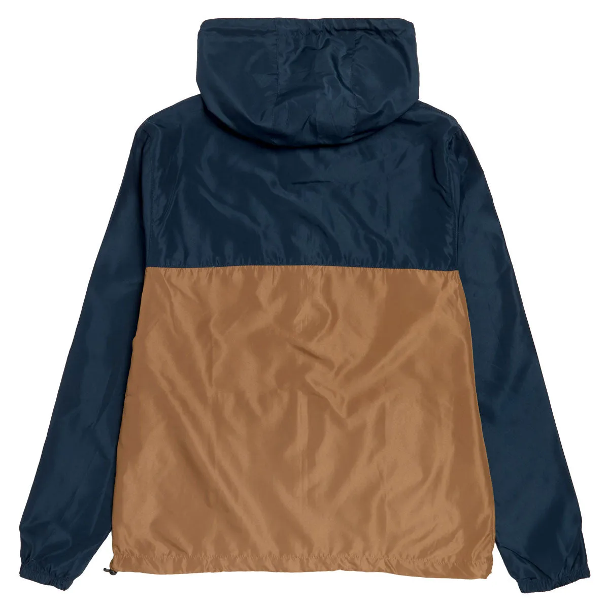 Santa Cruz Opus Dot Chest Hooded Windbreaker Jacket - Classic Navy/Saddle Elasticated Waistband