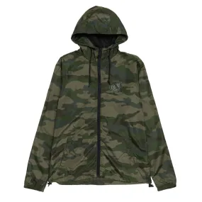 Santa Cruz Opus Dot Chest Hooded Windbreaker Jacket - Forest Camo Anti Static Interior Reversible Style