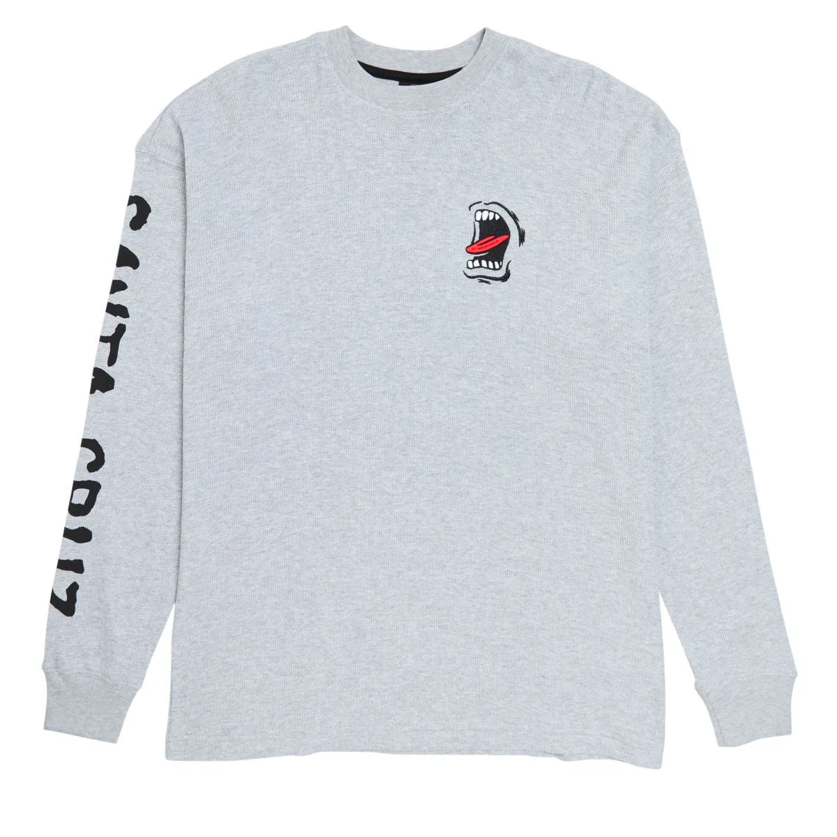 handmade touch Santa Cruz Screaming Long Sleeve Thermal Shirt - Heather Grey