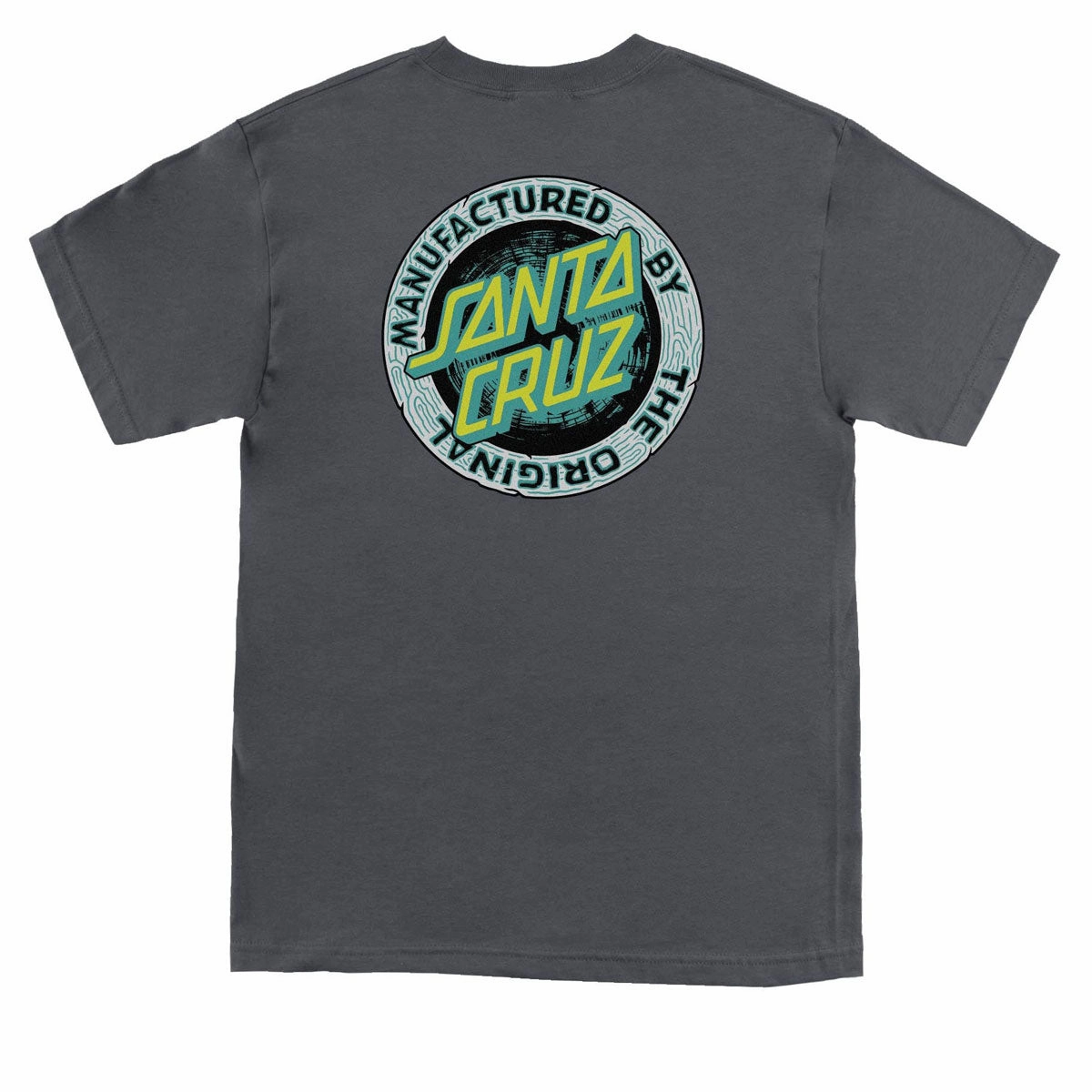 Floral Pattern Santa Cruz Carved MFG T-Shirt - Charocal