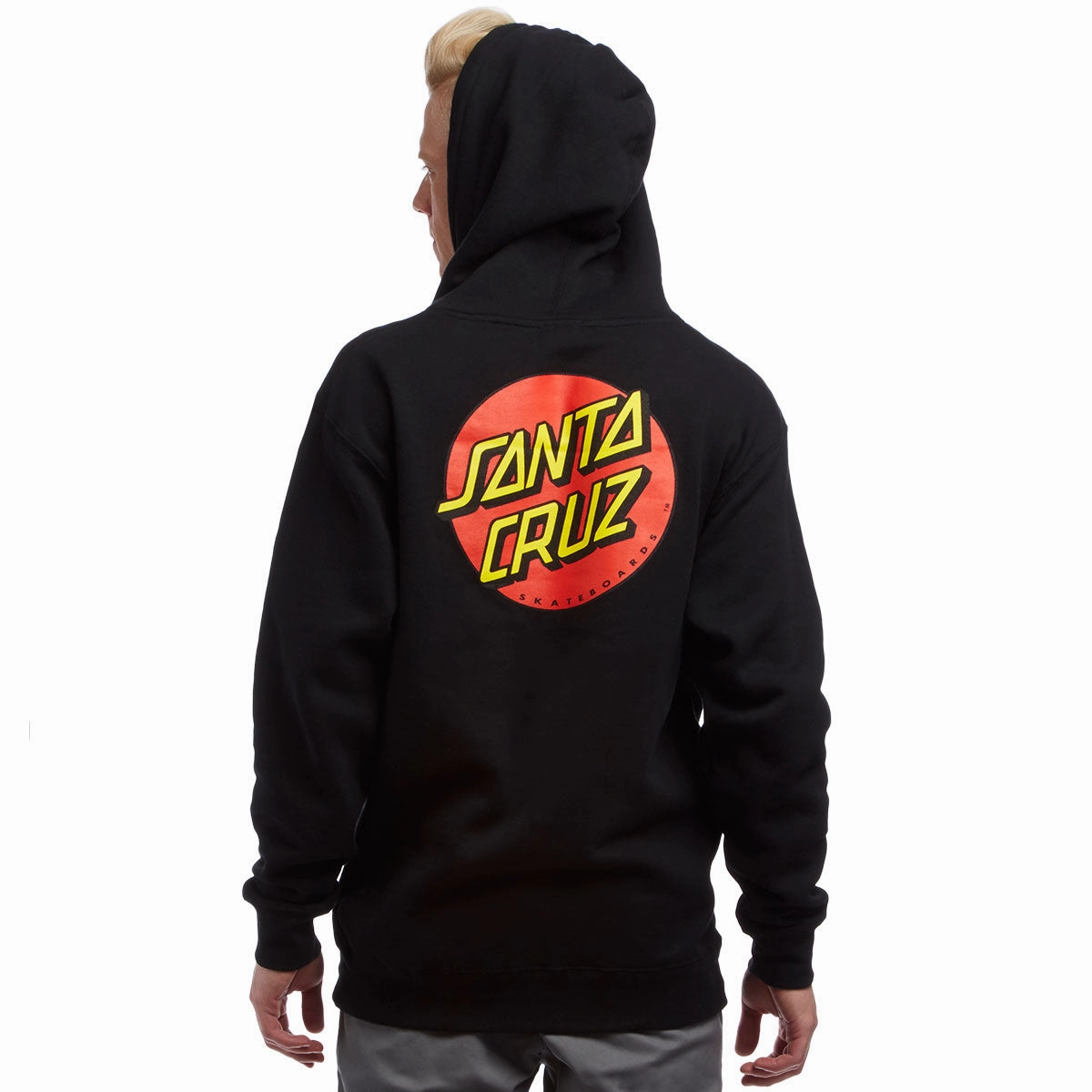 Santa Cruz Classic Dot Hoodie - Black Non Fading Coloration