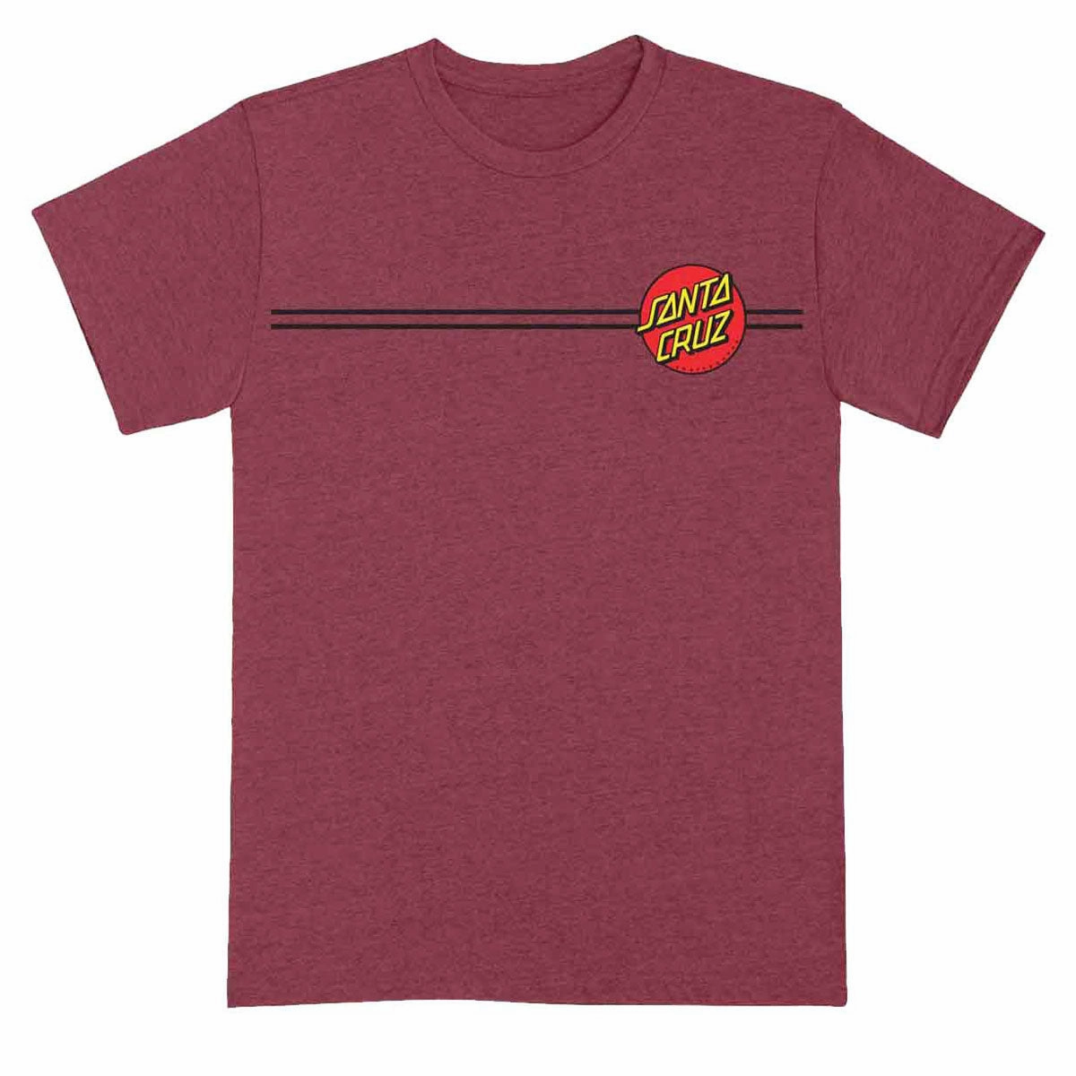 Santa Cruz Classic Dot T-Shirt - Heather Cardinal V-Neck